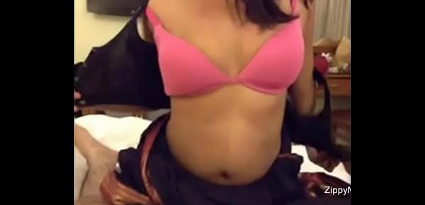  Hot Desi Bhabhi Showing Big Boobs n Putting in Condom on Dick